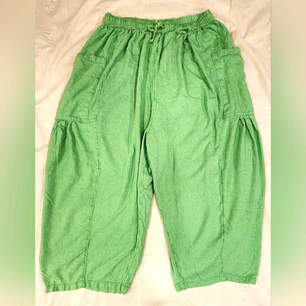 Free People Quinn Green Drawstring Pants